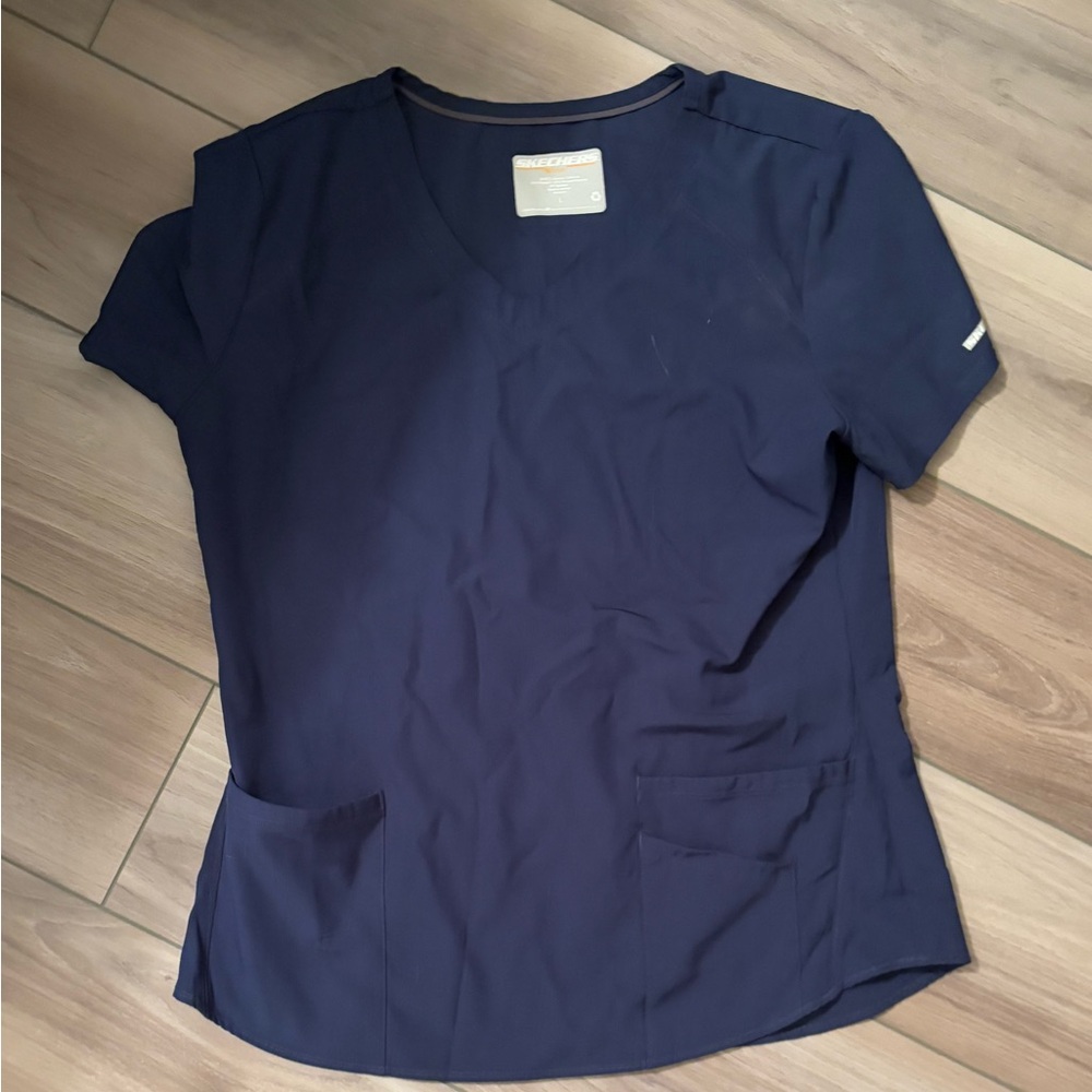 Skechers navy  Women's Short Sleeve scrub top